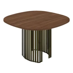 Perfecta Canvas Table design carrée avec bords arrondis et pied central ajouré* Table De Cuisine|Table De Salle à Manger