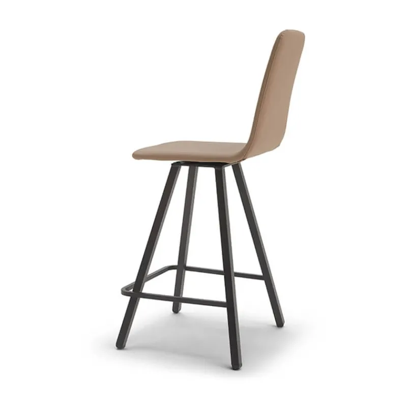 Europea Carlos Tabouret snack pivotant rembourré avec pieds en métal* Tabouret Snack (assise +/- 65 Cm)|Tabouret De Bar (assise +/- 80 Cm)
