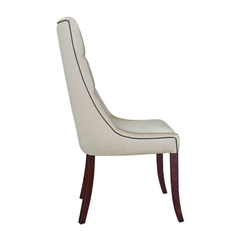 Lujosa Carol Chaise matelassée en tissu pieds bois* Chaise De Salle à Manger|Chaise Salon