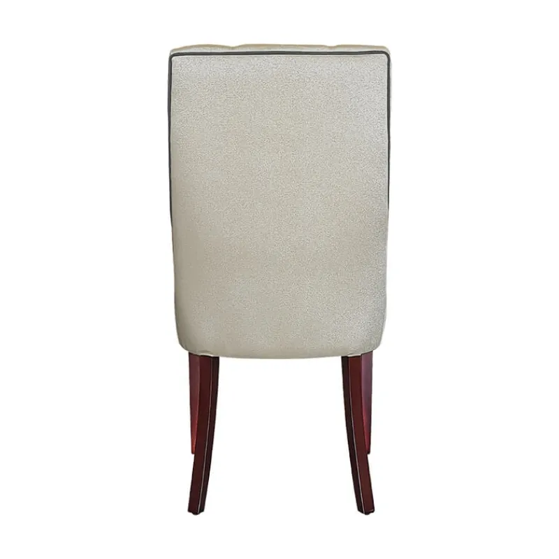 Lujosa Carol Chaise matelassée en tissu pieds bois* Chaise De Salle à Manger|Chaise Salon