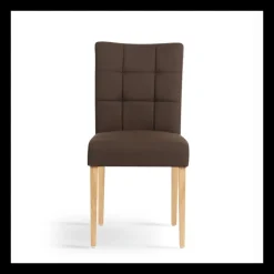 Mobitec Carré Chaise ® en tissu et pieds en bois dossier piqué* Chaise De Salle à Manger|Chaise Salon
