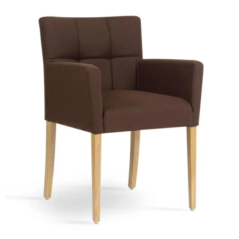 Mobitec Carré ® Fauteuil de séjour en bois et tissu* Chaise De Salle à Manger|Chaise Salon