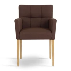 Mobitec Carré ® Fauteuil de séjour en bois et tissu* Chaise De Salle à Manger|Chaise Salon