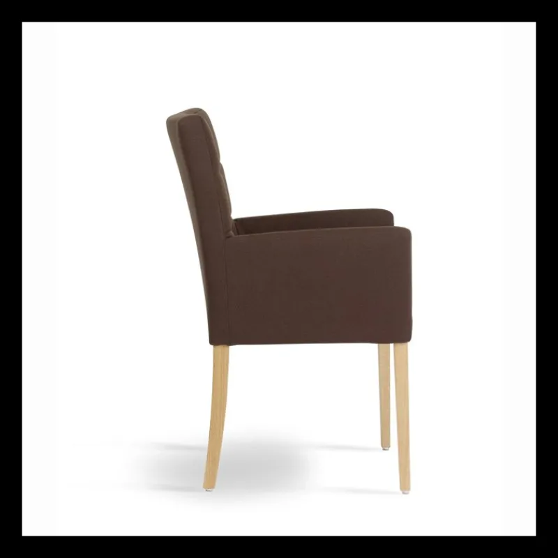 Mobitec Carré ® Fauteuil de salon contemporain en bois et tissu* Chaise De Salle à Manger|Chaise Salon