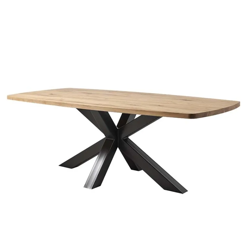 Corom export Carte Table design en bois massif plateau tonneau et pied mikado* Table De Salle à Manger