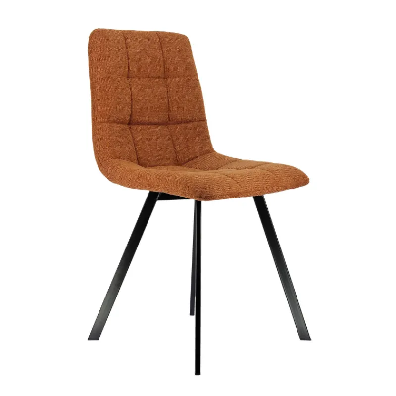 CarviChaise moderne matelassée en tissu avec pied en métal* Chaise Salon|Chaise Pour Chambre