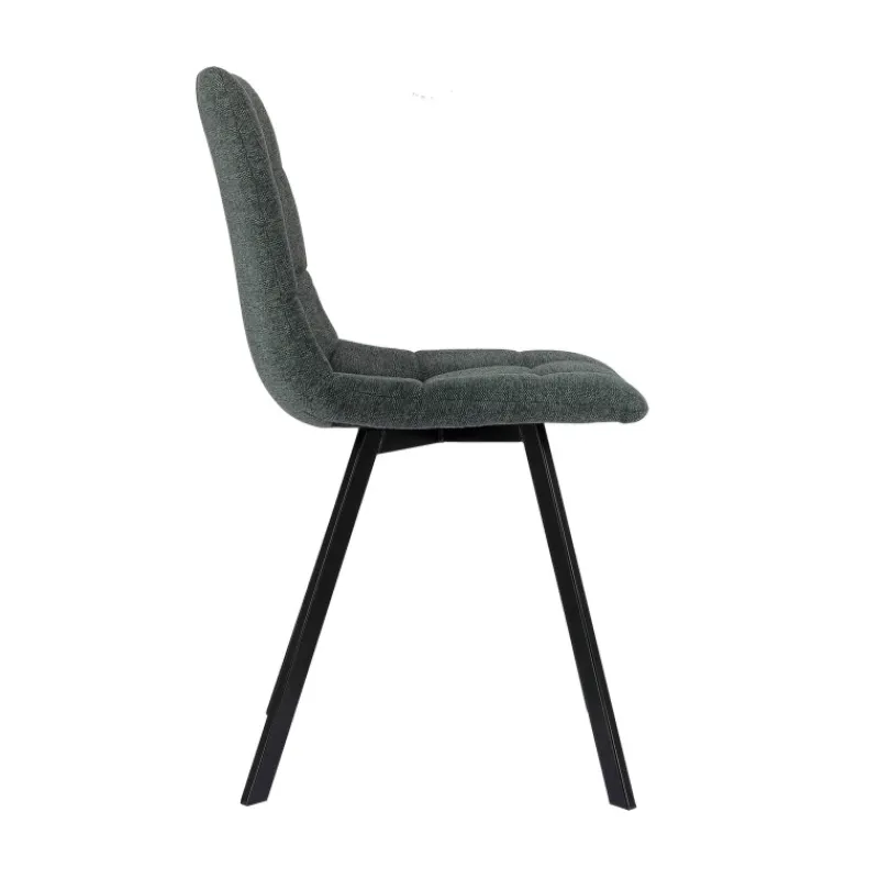 CarviChaise moderne matelassée en tissu avec pied en métal* Chaise Salon|Chaise Pour Chambre