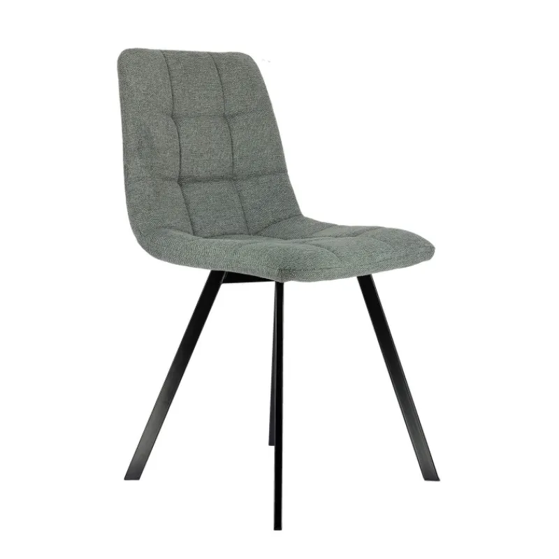 CarviChaise moderne matelassée en tissu avec pied en métal* Chaise Salon|Chaise Pour Chambre