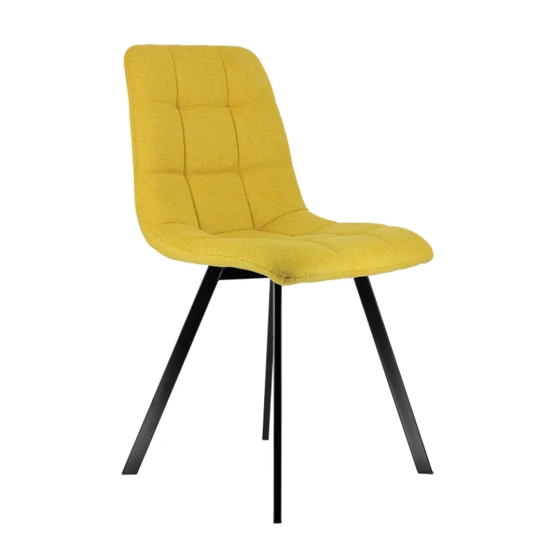 CarviChaise moderne matelassée en tissu avec pied en métal* Chaise Salon|Chaise Pour Chambre