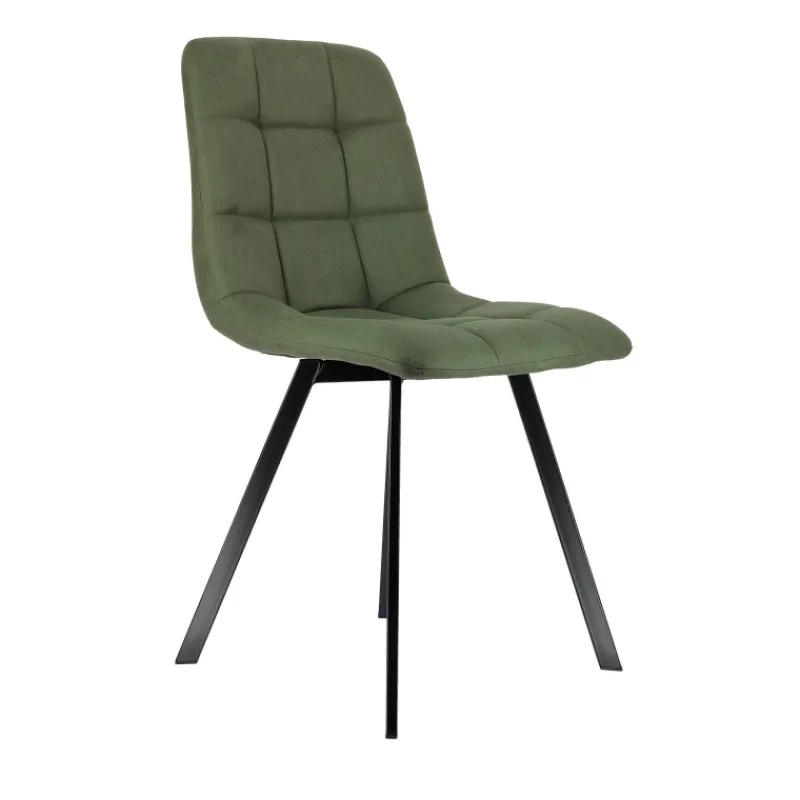 CarviChaise moderne matelassée en tissu avec pied en métal* Chaise Salon|Chaise Pour Chambre