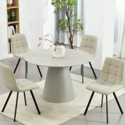 CarviChaise moderne matelassée en tissu avec pied en métal* Chaise Salon|Chaise Pour Chambre