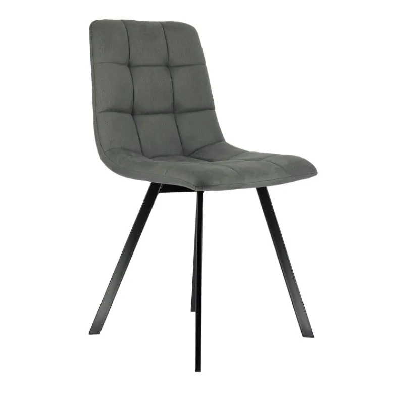 CarviChaise moderne matelassée en tissu avec pied en métal* Chaise Salon|Chaise Pour Chambre
