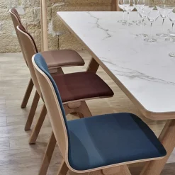 Dasras Chevron Table de designer en céramique et bois* Table De Salle à Manger