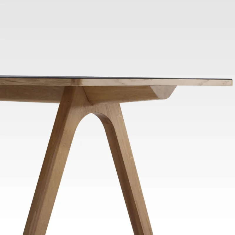 Dasras Chevron Table de designer en céramique et bois* Table De Salle à Manger