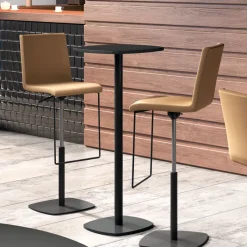 Perfecta Circa Table de bar carrée aux bords arrondis avec pied central* Table De Cuisine|Table Pour Petit Espace