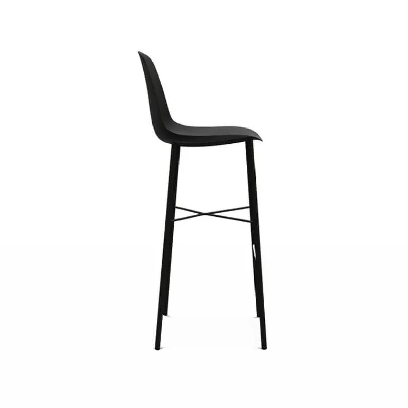 Perfecta Cloe Tabouret de bar belge moderne avec coque en polypropylène et pieds en métal* Tabouret De Bar (assise +/- 80 Cm)