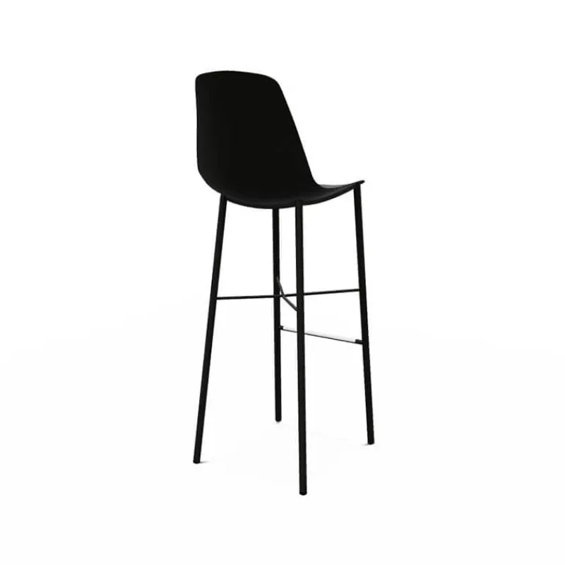Perfecta Cloe Tabouret de bar belge moderne avec coque en polypropylène et pieds en métal* Tabouret De Bar (assise +/- 80 Cm)