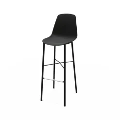 Perfecta Cloe Tabouret de bar belge moderne avec coque en polypropylène et pieds en métal* Tabouret De Bar (assise +/- 80 Cm)