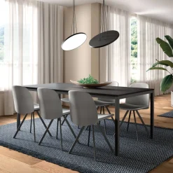 Perfecta Cobra Table rectangulaire plateau stratifié et pieds en métal* Table De Cuisine