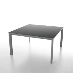 Dexo Cocoon Table carrée extensible en verre trempé et métal* Table De Salle à Manger