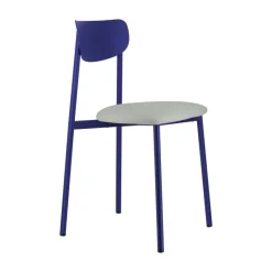Carrier Colette ® Chaise française en métal avec assise en simili rembourrée* Chaise De Cuisine|Chaise De Salle à Manger