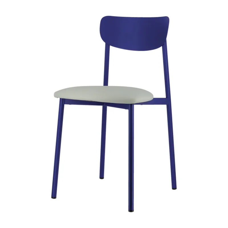 Carrier Colette ® Chaise française en métal avec assise en simili rembourrée* Chaise De Cuisine|Chaise De Salle à Manger