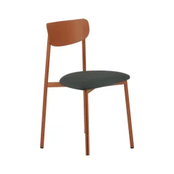 Carrier Colette ® Chaise française en métal avec assise en simili rembourrée* Chaise De Cuisine|Chaise De Salle à Manger
