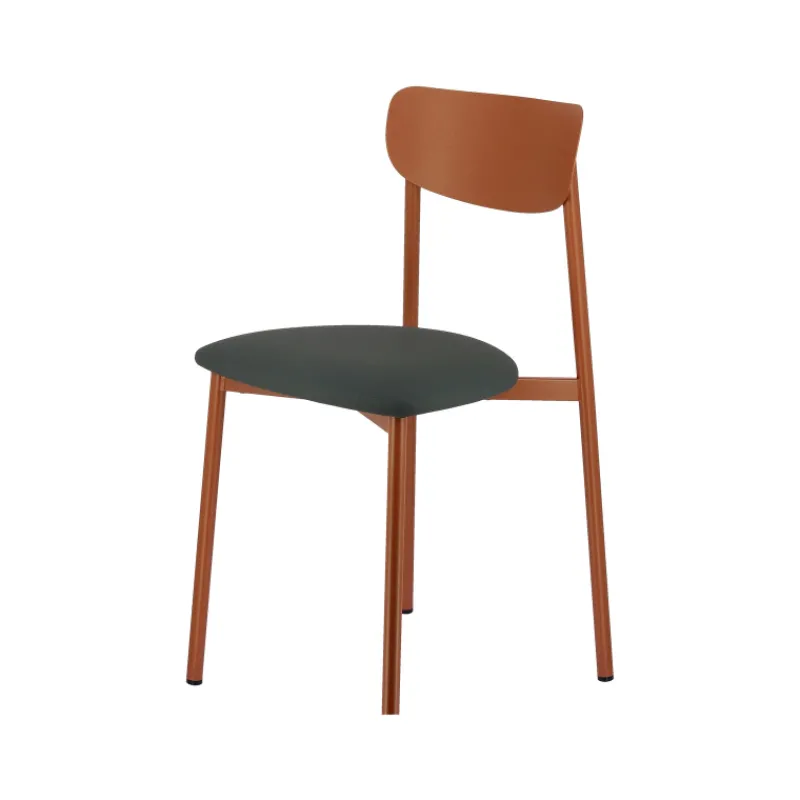 Carrier Colette ® Chaise française en métal avec assise en simili rembourrée* Chaise De Cuisine|Chaise De Salle à Manger