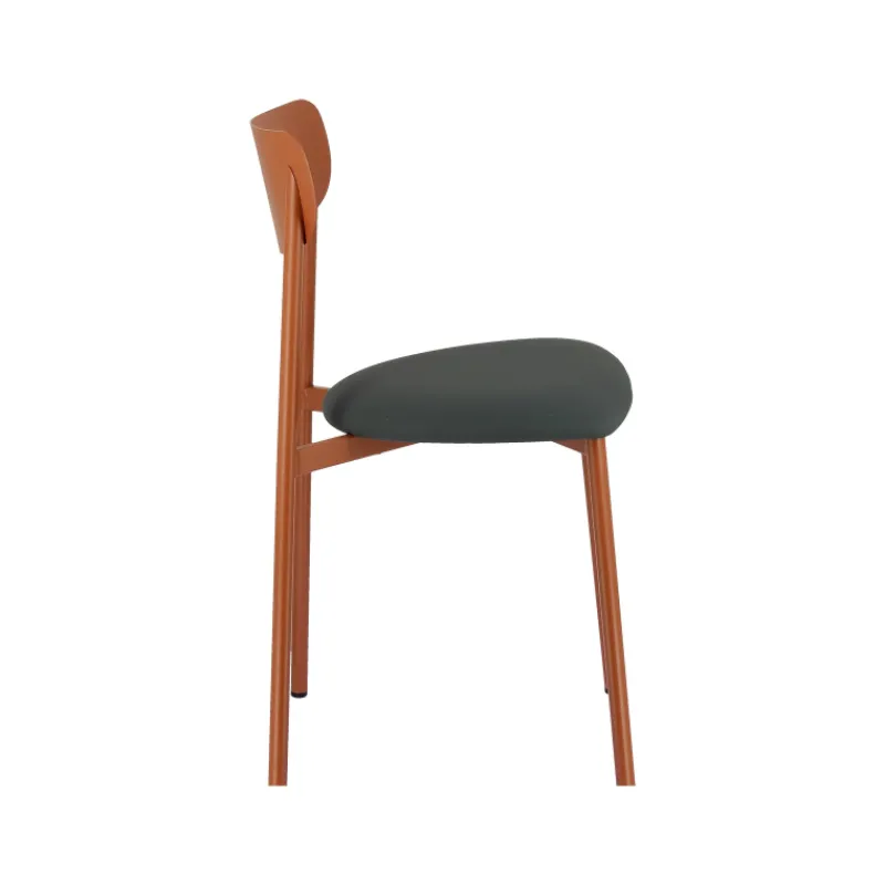 Carrier Colette ® Chaise française en métal avec assise en simili rembourrée* Chaise De Cuisine|Chaise De Salle à Manger