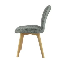 ColineChaise rembourrée en tissu avec pieds en bois* Chaise De Salle à Manger|Chaise Salon