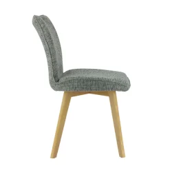 ColineChaise rembourrée en tissu avec pieds en bois* Chaise De Salle à Manger|Chaise Salon