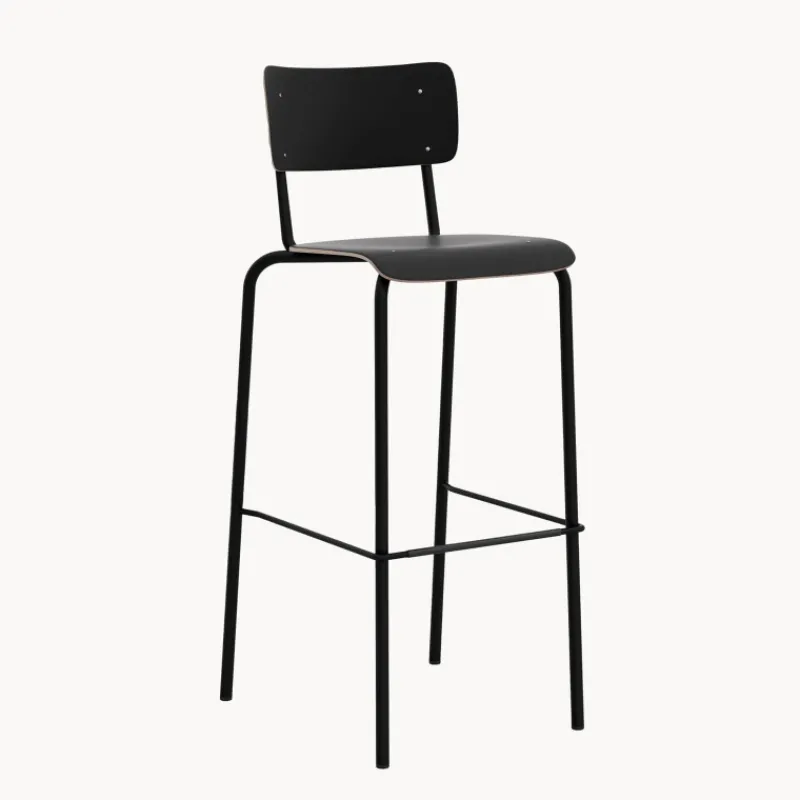 Perfecta College Tabouret de bar avec dossier style vintage* Tabouret De Bar (assise +/- 80 Cm)