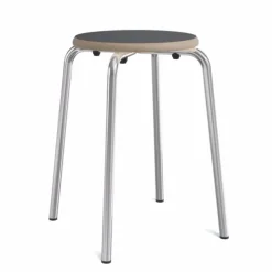 Perfecta Collège Tabouret bas vintage en métal et bois* Tabouret Bas (assise +/- 45 Cm)