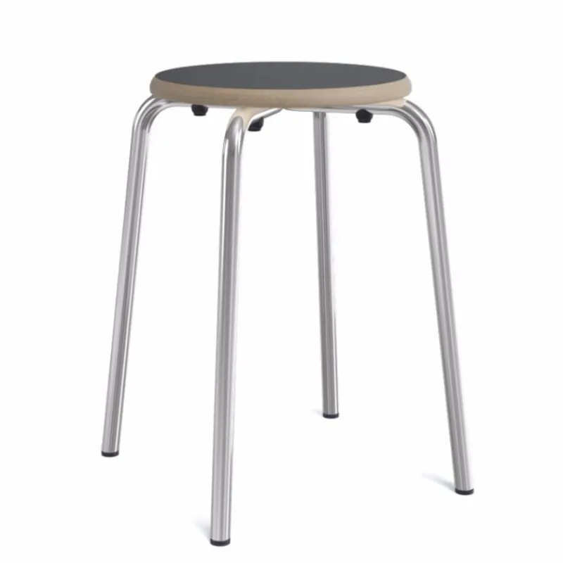 Perfecta Collège Tabouret bas vintage en métal et bois* Tabouret Bas (assise +/- 45 Cm)