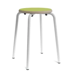 Perfecta Collège Tabouret bas vintage en métal et bois* Tabouret Bas (assise +/- 45 Cm)