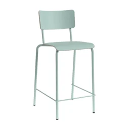 Perfecta Collège Tabouret snack vintage avec dossier en bois et métal* Tabouret Snack (assise +/- 65 Cm)|Tabouret De Bar (assise +/- 80 Cm)