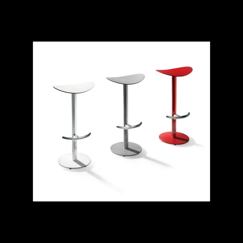 Enea Coma ® Tabouret design en polypropylène et métal* Tabouret Snack (assise +/- 65 Cm)|Tabouret De Bar (assise +/- 80 Cm)