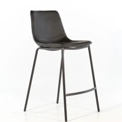 CoqueTabouret coque snack en synthétique et pieds en métal* Tabouret Snack (assise +/- 65 Cm)|Tabouret De Bar (assise +/- 80 Cm)
