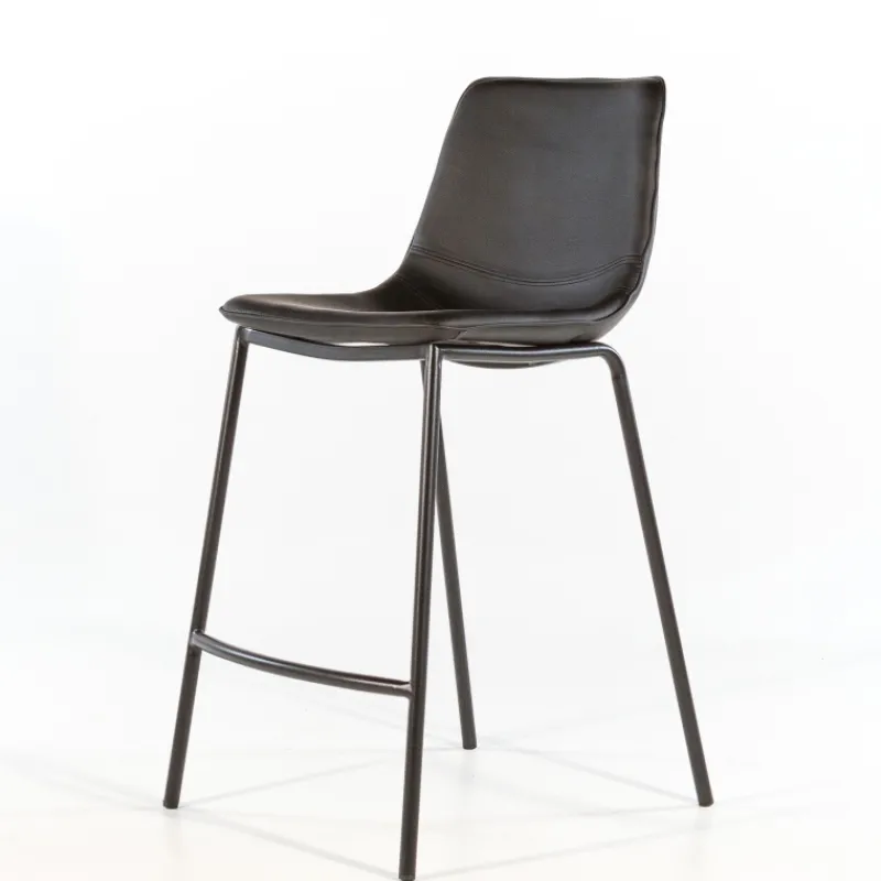 CoqueTabouret coque snack en synthétique et pieds en métal* Tabouret Snack (assise +/- 65 Cm)|Tabouret De Bar (assise +/- 80 Cm)