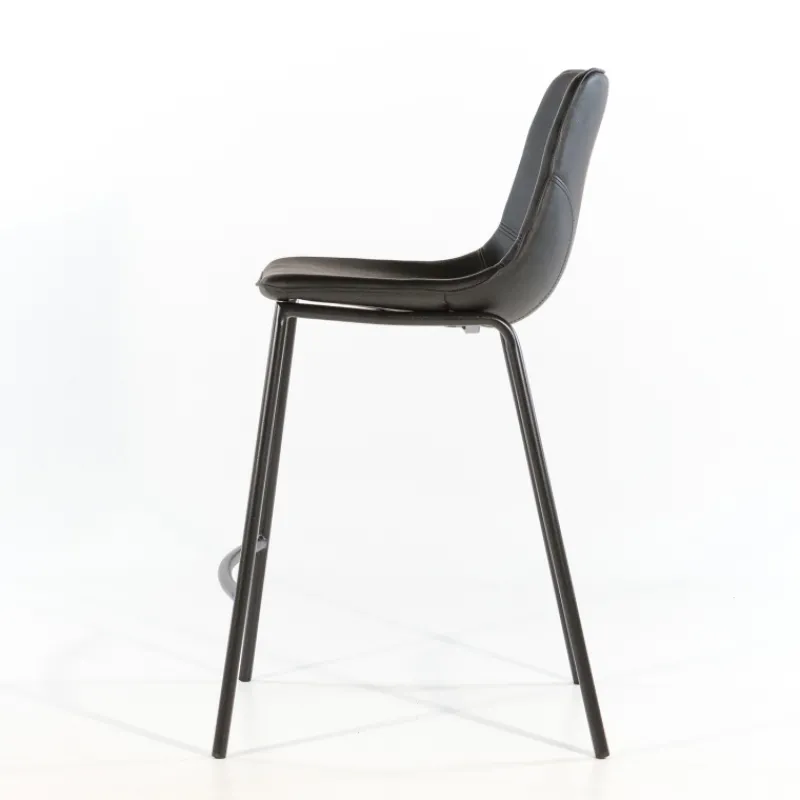 CoqueTabouret coque snack en synthétique et pieds en métal* Tabouret Snack (assise +/- 65 Cm)|Tabouret De Bar (assise +/- 80 Cm)