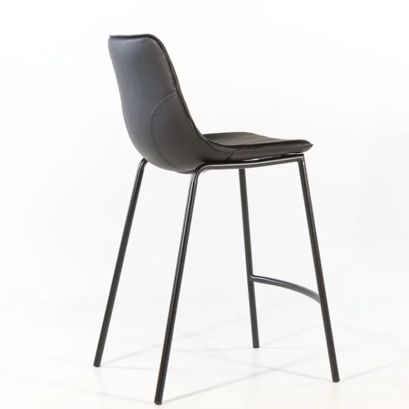 CoqueTabouret coque snack en synthétique et pieds en métal* Tabouret Snack (assise +/- 65 Cm)|Tabouret De Bar (assise +/- 80 Cm)