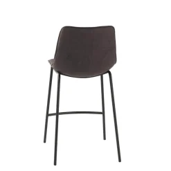 CoqueTabouret snack coque en tissu gris et pieds en métal noir* Tabouret Snack (assise +/- 65 Cm)|Tabouret De Bar (assise +/- 80 Cm)