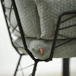 Mobitec Cosy ® Fauteuil design confortable assise en tissu et pieds en métal* Chaise De Salle à Manger|Fauteuil De Salon