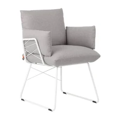 Mobitec Cosy ® Fauteuil design confortable assise en tissu et pieds en métal* Chaise De Salle à Manger|Fauteuil De Salon