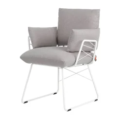 Mobitec Cosy ® Fauteuil design confortable assise en tissu et pieds en métal* Chaise De Salle à Manger|Fauteuil De Salon