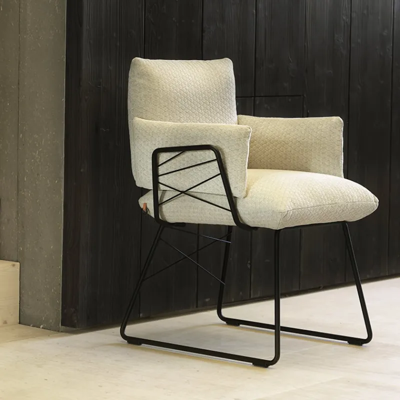 Mobitec Cosy ® Fauteuil design confortable assise en tissu et pieds en métal* Chaise De Salle à Manger|Fauteuil De Salon