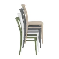 Cross Chaise de cuisine style bistrot empilable en polypropylène* Chaise De Cuisine