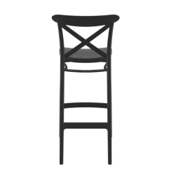 Cross Tabouret de bar moderne avec dossier en polypropylène* Tabouret De Bar (assise +/- 80 Cm)
