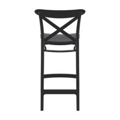 Cross Tabouret snack moderne en polypropylène avec dossier* Tabouret Snack (assise +/- 65 Cm)|Tabouret De Bar (assise +/- 80 Cm)