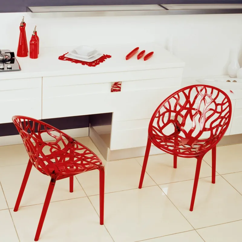 Crystal Chaise design en polycarbonate* Chaise Salon|Chaise Pour Chambre